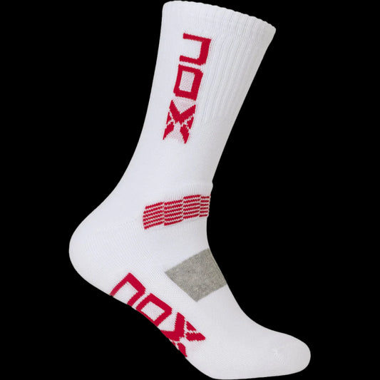 Calcetines Nox Serie Pro Blanco/Rojo